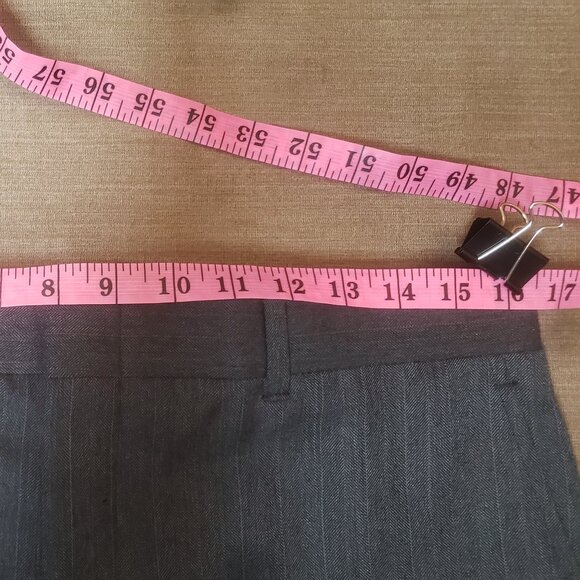 Kuppenheimer Suit 42 33x30 Mens Gray Herringbone & Stripe Vintage - Picture 10 of 16